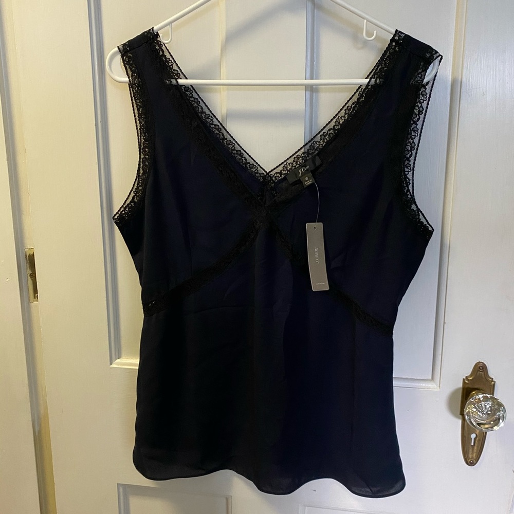 J Crew V Neck Camisole w Lace Insert 6
